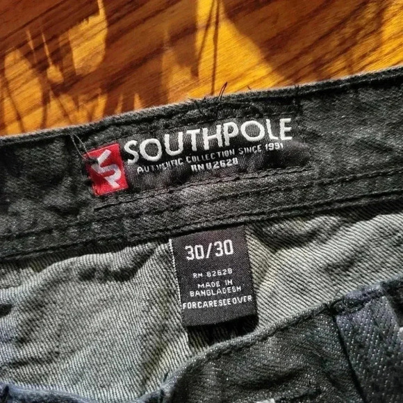 Southpole men's youth Jeans shredded style slim fit  32/32 - Picture 5 of 8